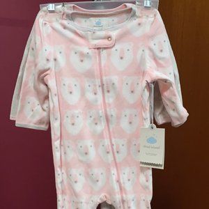 2 pack fleece pajamas 6-9 months